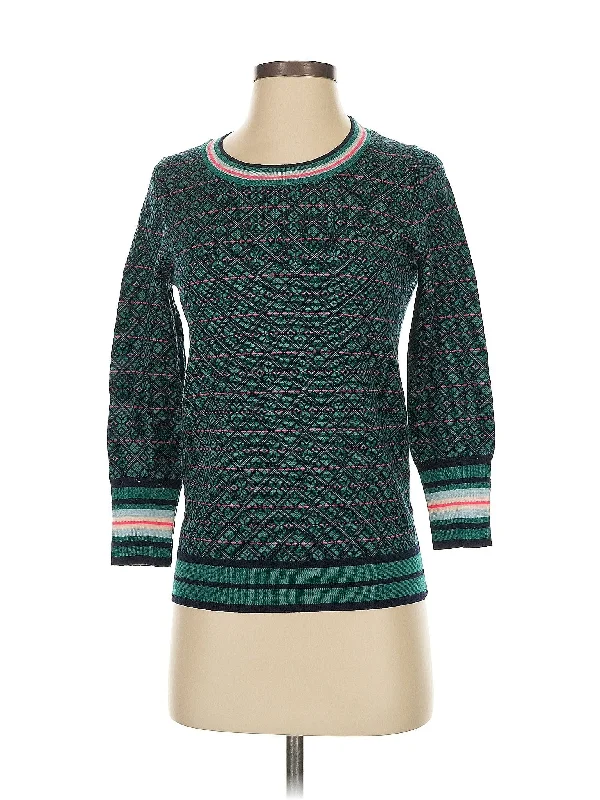 Wool Pullover Sweater Cap Sleeve Casual