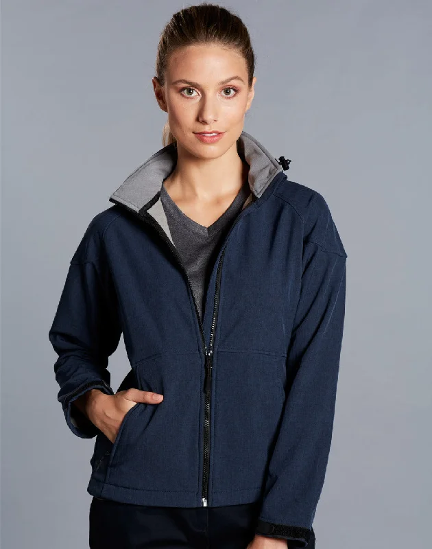 Winning Spirit Ladies' Aspen Softshell Hooded Jacket (JK34) Fitted Jacket Loose Jacket Oversized Jacket