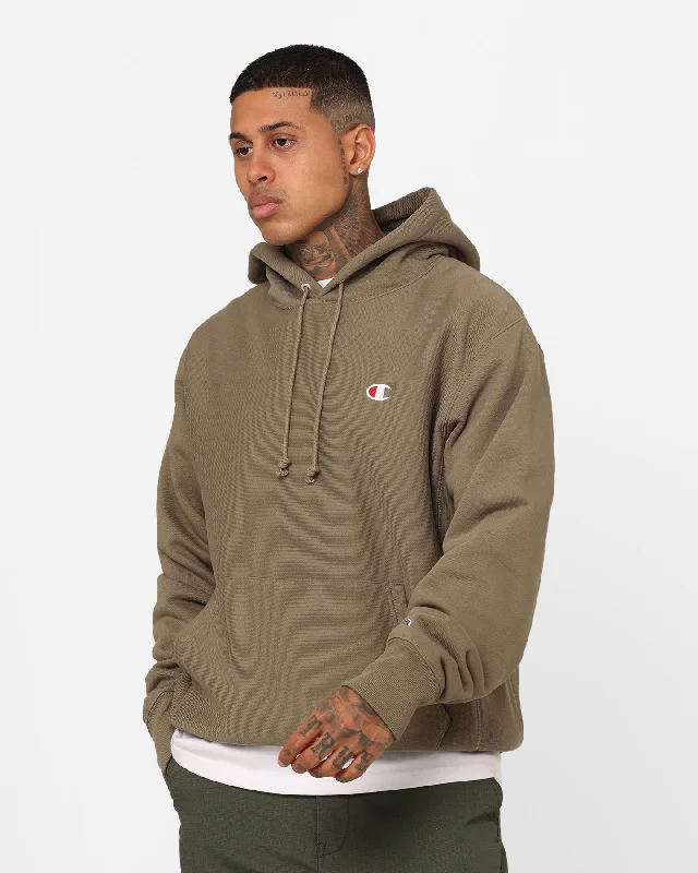 Champion Reverse Weave Small C Hoodie Lady Fern Hoodie with Mesh Breathable Sporty