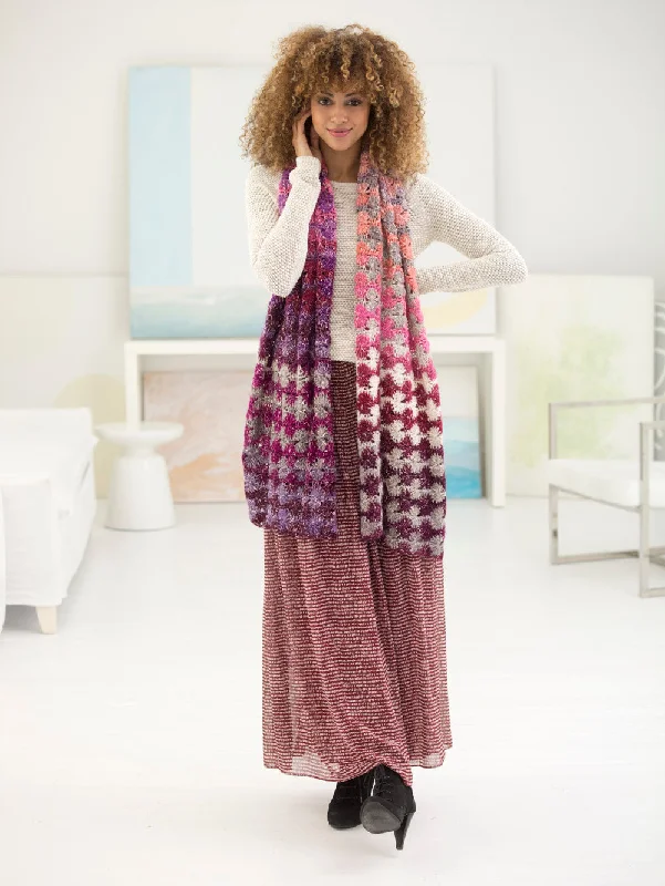 Catherine Wheel Shawl (Crochet) Warm Knit Shawl Scarf