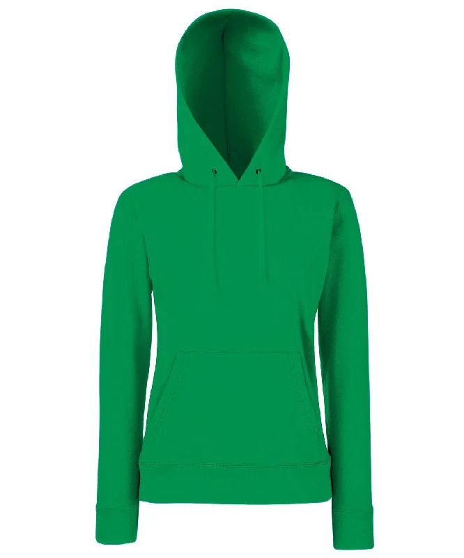 Kelly Green - Women's Classic 80/20 hooded sweatshirt Hoodie with Cuffed Sleeves Snug Secure