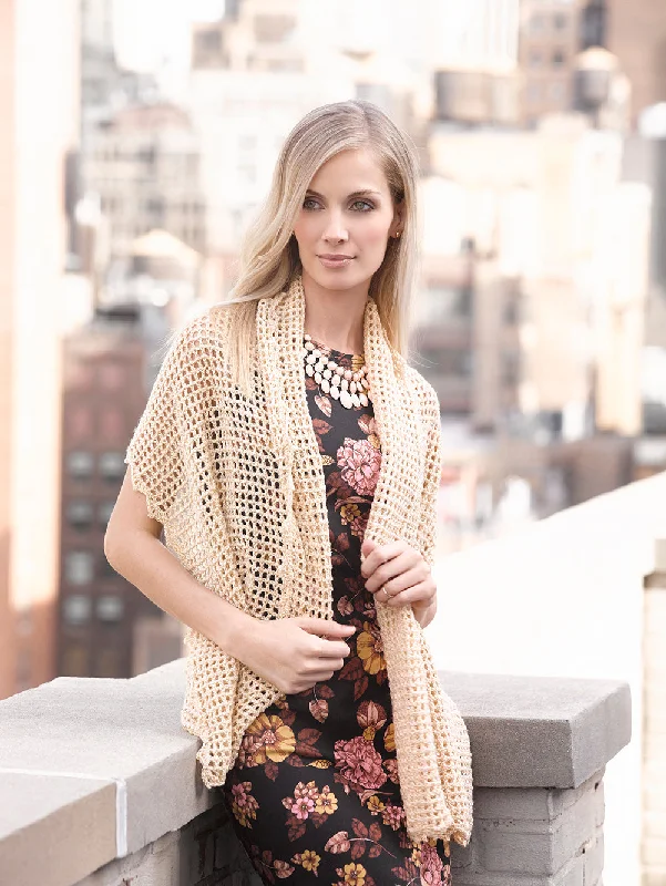 Romantic Lacy Shawl Pattern (Crochet) Chic Knitted Shawl Wrap