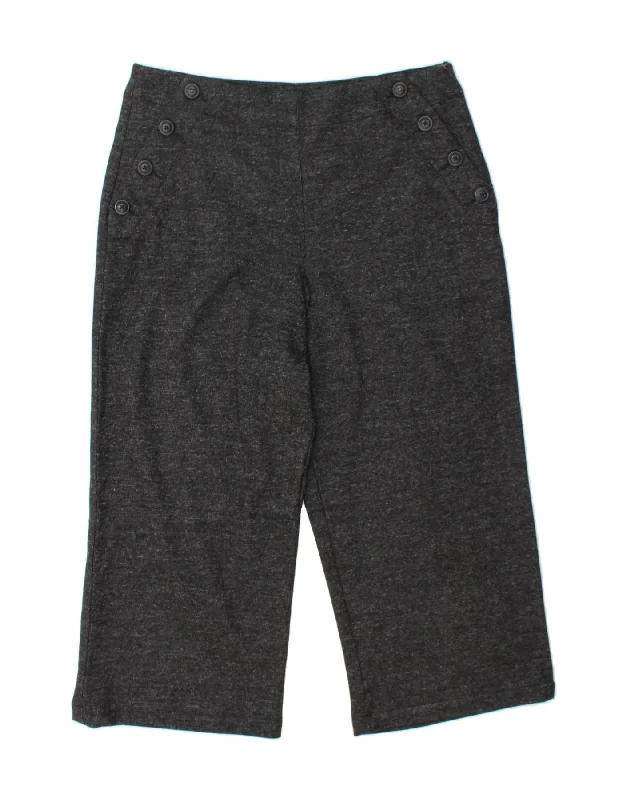 WHITE STUFF Womens High Waist Capri Trousers UK 16 Large W34 L23 Grey Trousers Gym Athletic