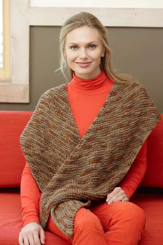 V Shawl (Knit) - Version 3 Soft Knit Shawl Poncho