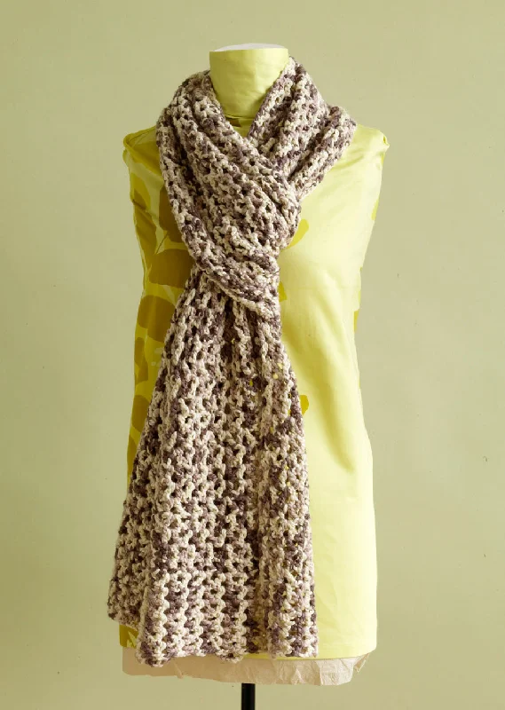 Berry Parfait Shawl Pattern (Crochet) - Version 2 Cozy Knit Shawl Scarf