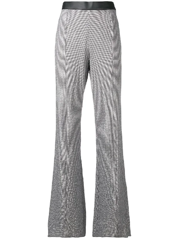 flared houndstooth trousers Trousers Print Floral