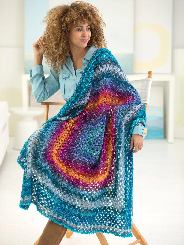 Granny Afghan/Shawl (Crochet) Cozy Woolen Shawl Cape