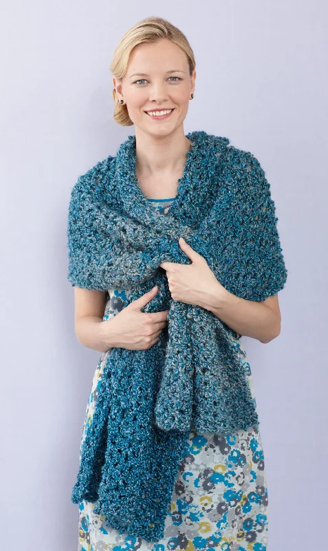 Shimmy Shawl Pattern (Crochet) Stylish Oversized Wool Shawl