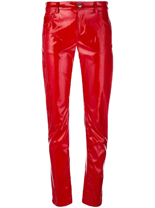 varnished slim trousers Trousers fashionable trendy