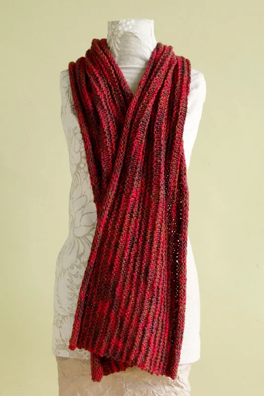 Berry Bright Shawl (Knit) Comfortable Plaid Shawl Wrap