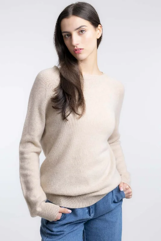 Cashmere Raglan Sweater Bright Pastel Dark