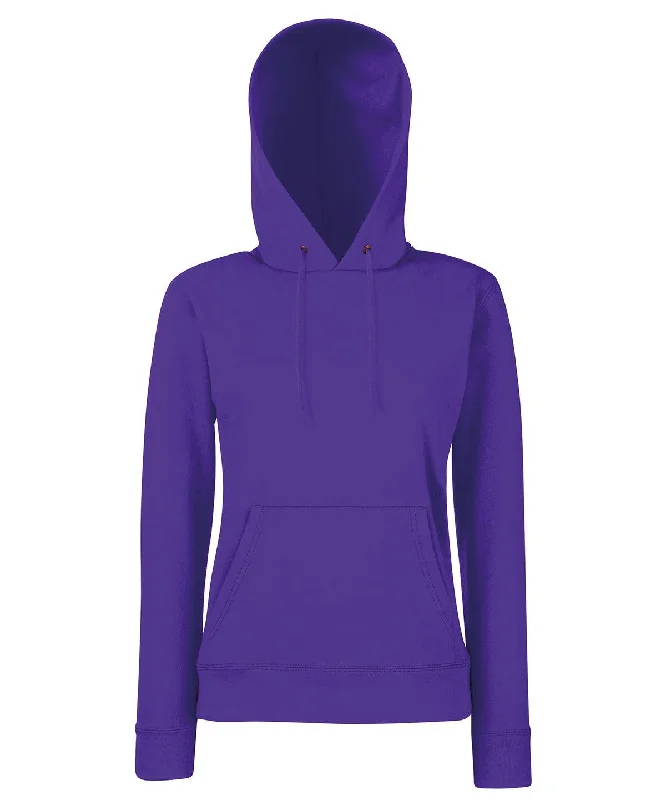 Purple - Women's Classic 80/20 hooded sweatshirt Hoodie with Bell Sleeves Flared Feminine