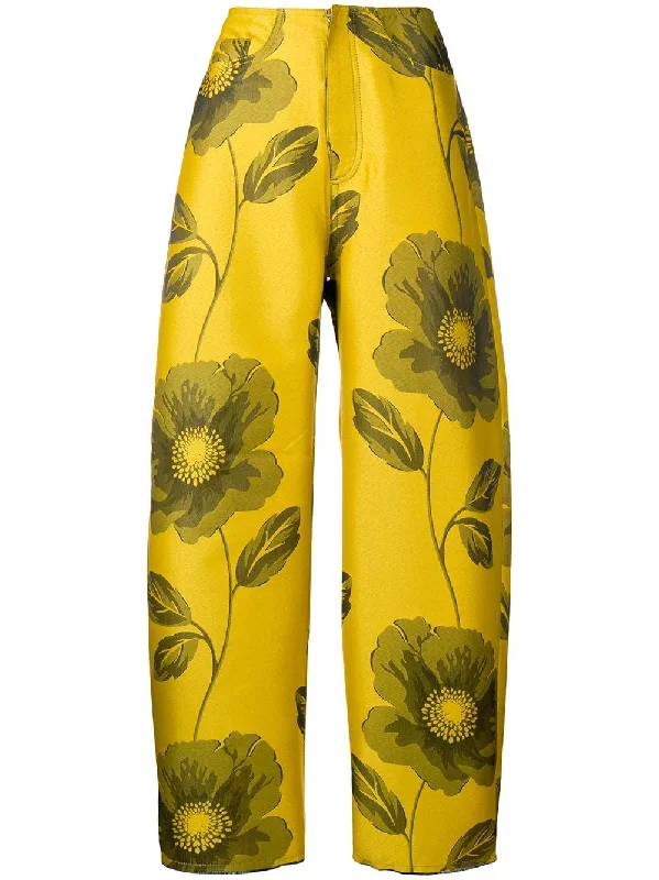 floral printed trousers Trousers Wedding White