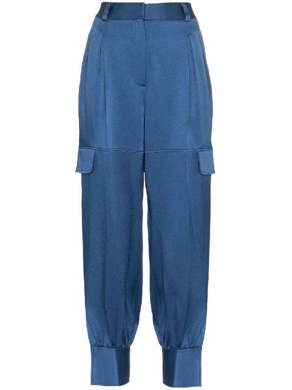 cargo pocket slit hem trousers Trousers Bootcut Casual