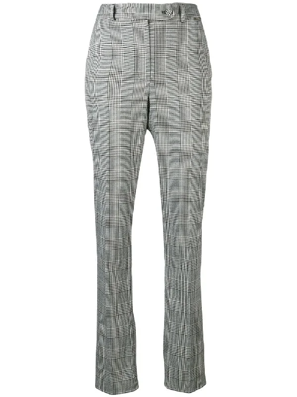 houndstooth slim-fit trousers Trousers chic elegant