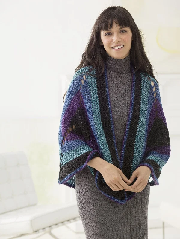 Granny Triangles Shawl (Crochet) Warm Wool Shawl Cape