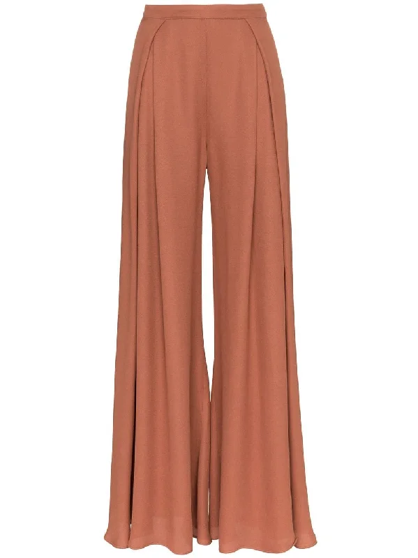 High-Waist Wide Leg Trousers Trousers Fleece Cozy