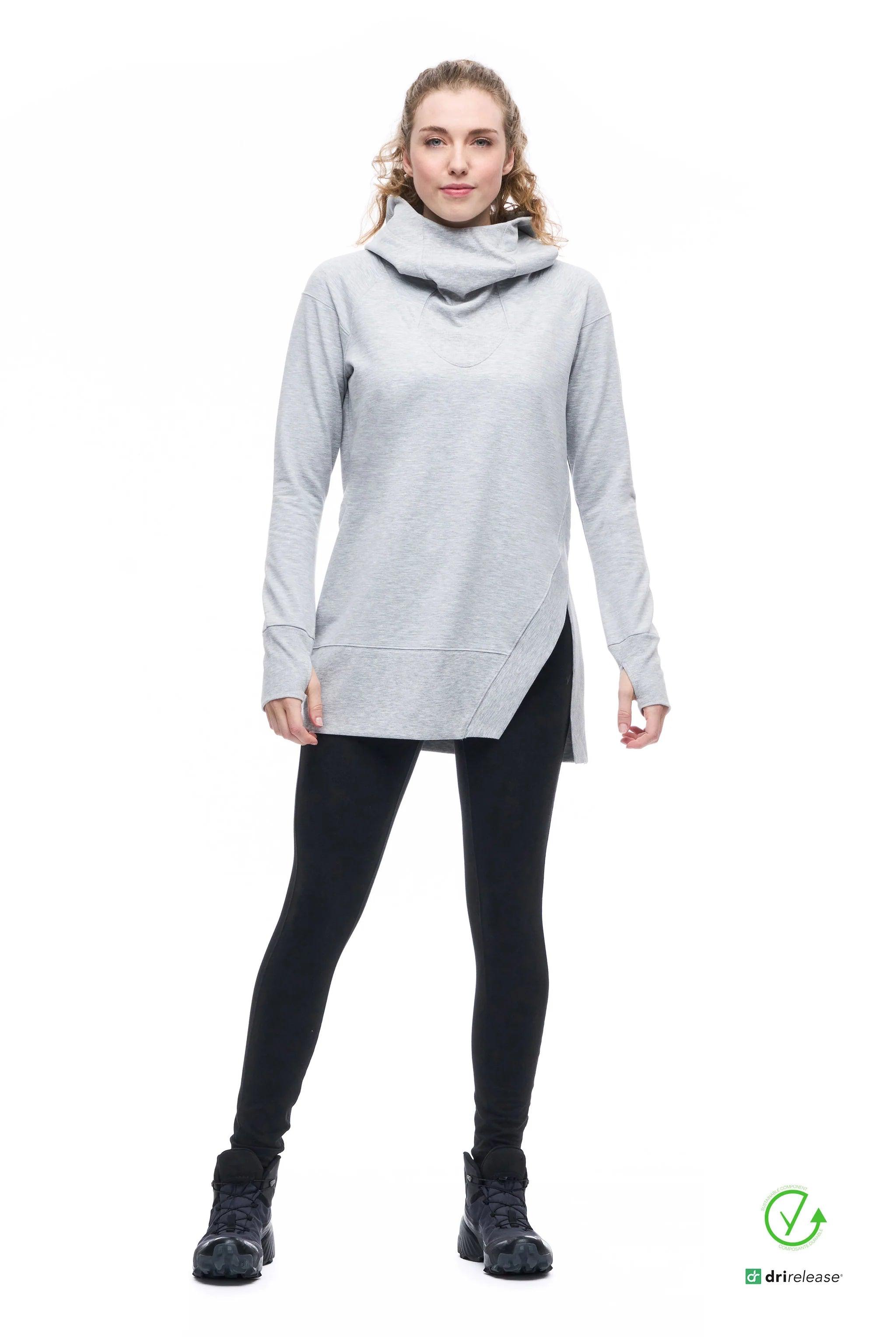 INDYEVA TIMEA II HOODIE Hoodie with Ribbed Hem Stretchable Secure