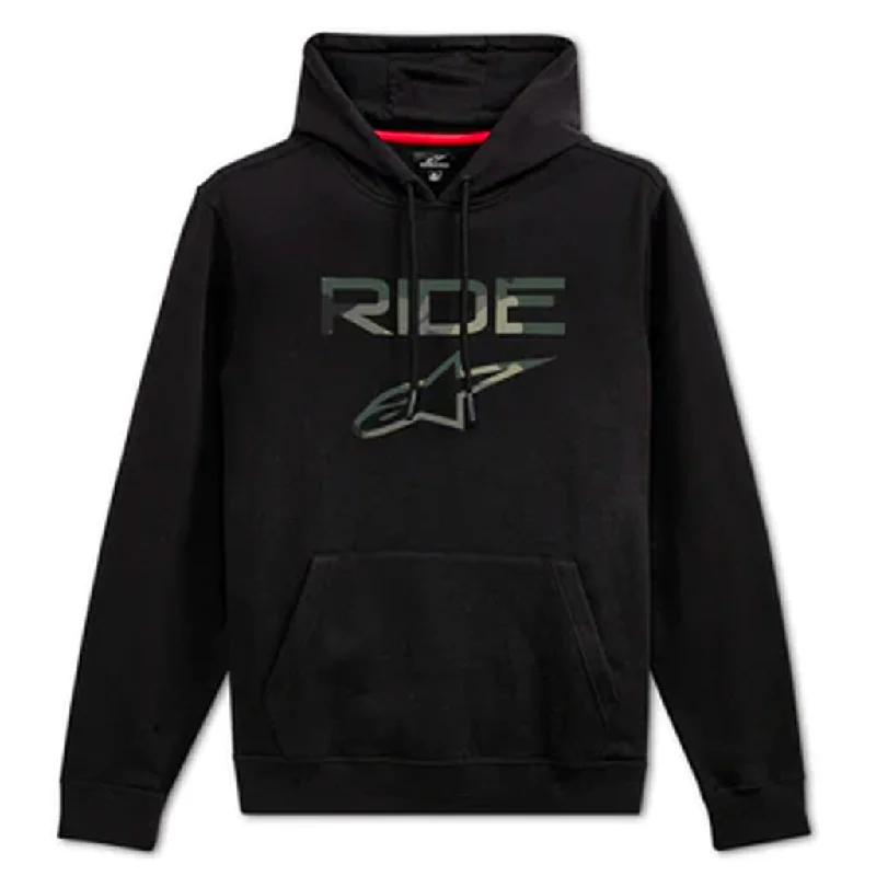 Alpinestars - Ride 2.0 Black/Camo Hoodie Zip Hoodie Drawstring Kangaroo Pocket