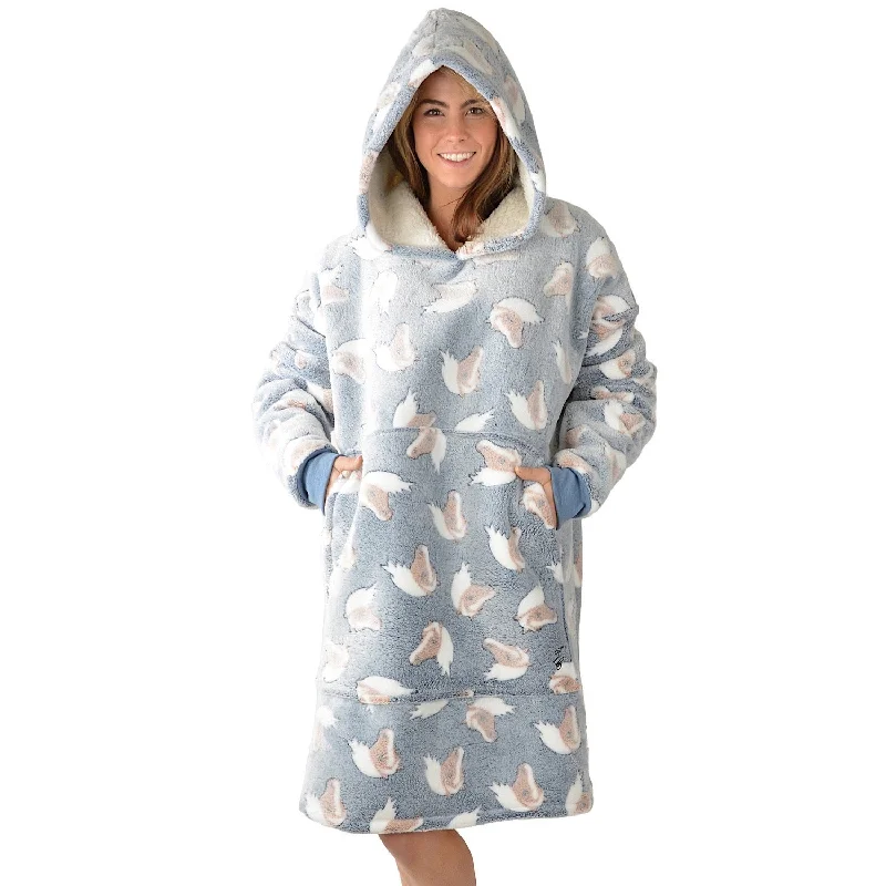 Thomas Cook Adult Snuggle Hoodie - Horse Hoodie with High-Low Hem Asymmetrical Trendy