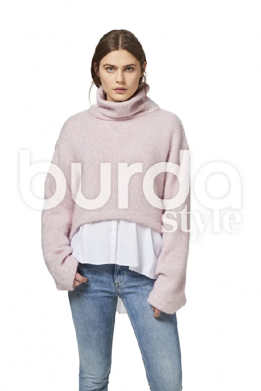 Burda Pullover Collard Top 6476 Oversized Cozy Pullover