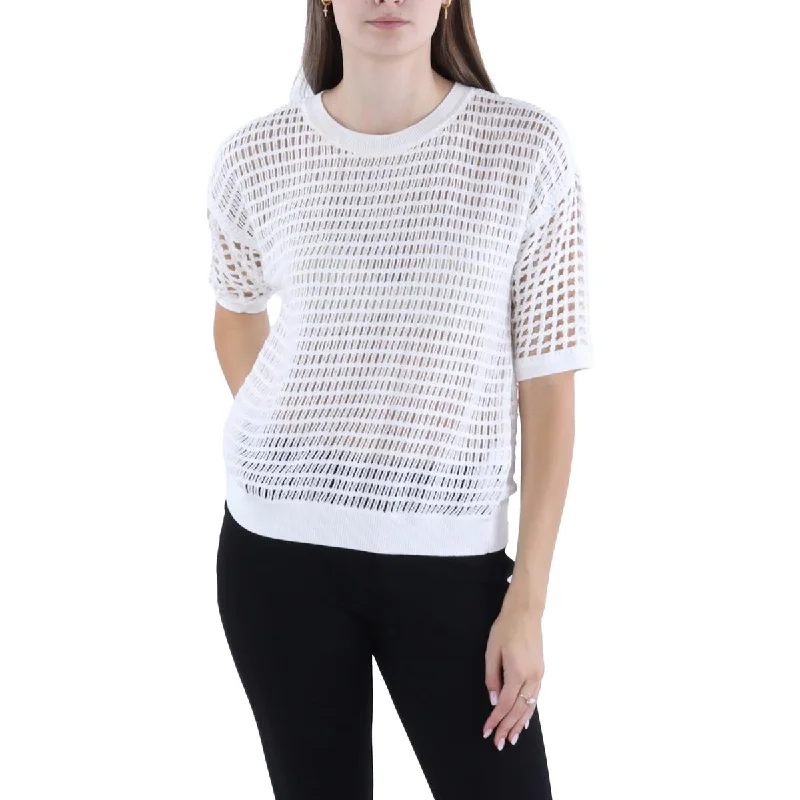 Womens Knit Round Neck Pullover Sweater Boat Neck Sweater
