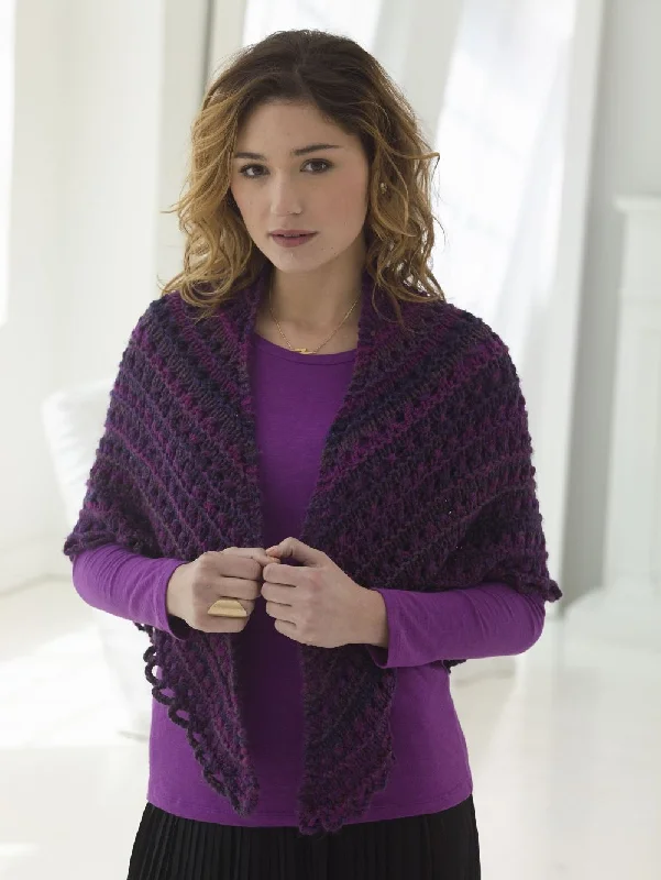 Chianti Shawl Pattern (Knit) - Version 1 Cozy Chunky Knit Shawl