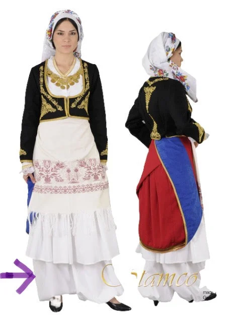 Crete Embroidered Woman Costume. - TROUSERS Trousers New Arrival