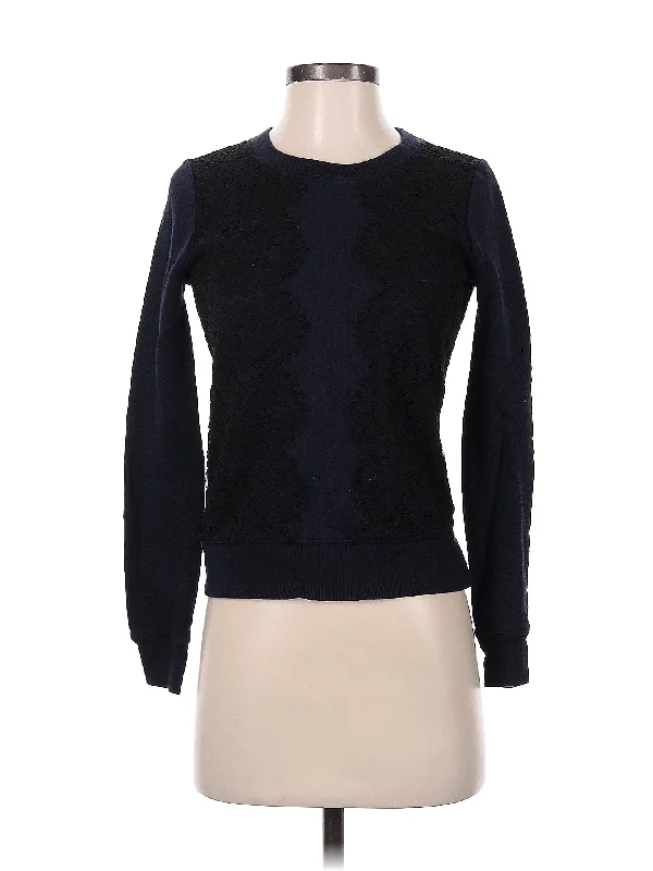 Pullover Sweater Faux Fur Trim