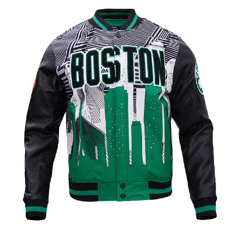 CHAMARRA NBA BOSTON CELTICS REMIX VARSITY JACKET Toggled Jacket Drawstring Jacket Belted Jacket