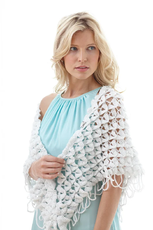 Bridal Shawl (Crochet) - Version 2 Warm Woolen Shawl Wrap