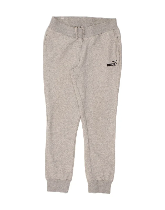 PUMA Womens Tracksuit Trousers Joggers UK 8 Small  Grey Polyester Trousers Cargo pockets