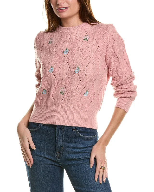 Anna Kay Flores Cashmere-Blend Sweater Boxy Sweater Fitted Sweater A-Line