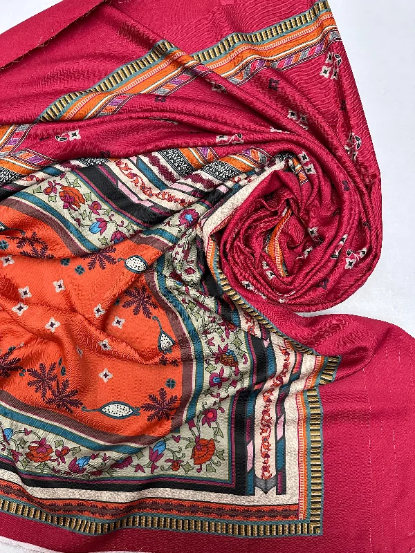 MD009 - Wool Printed Shawl Fashionable Silk Shawl Wrap