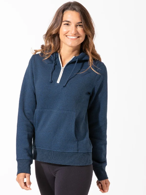 Sinead 1/4 Zip Triblend Hoodie Hoodie with Gradient Ombre Colorful