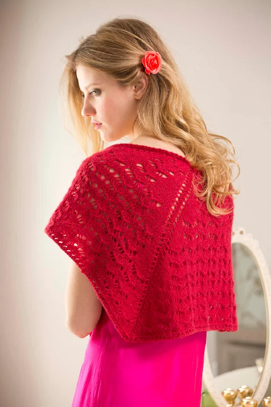 Lace Eyelet Shawl (Knit) Cozy Knit Shawl Cape