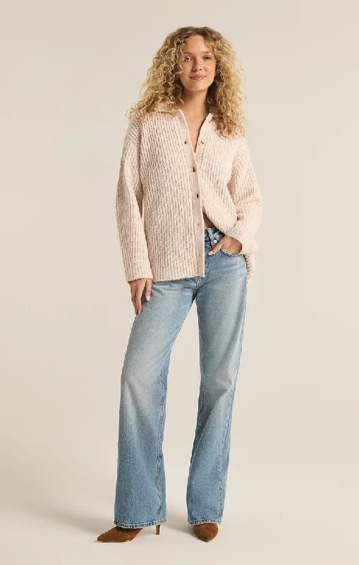 Lennie Button Up Sweater Embroidered Appliqued Beaded