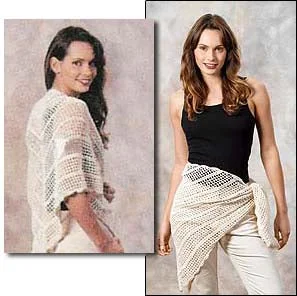 Country Cotton Shawl Pattern (Crochet) Fashionable Embroidered Shawl