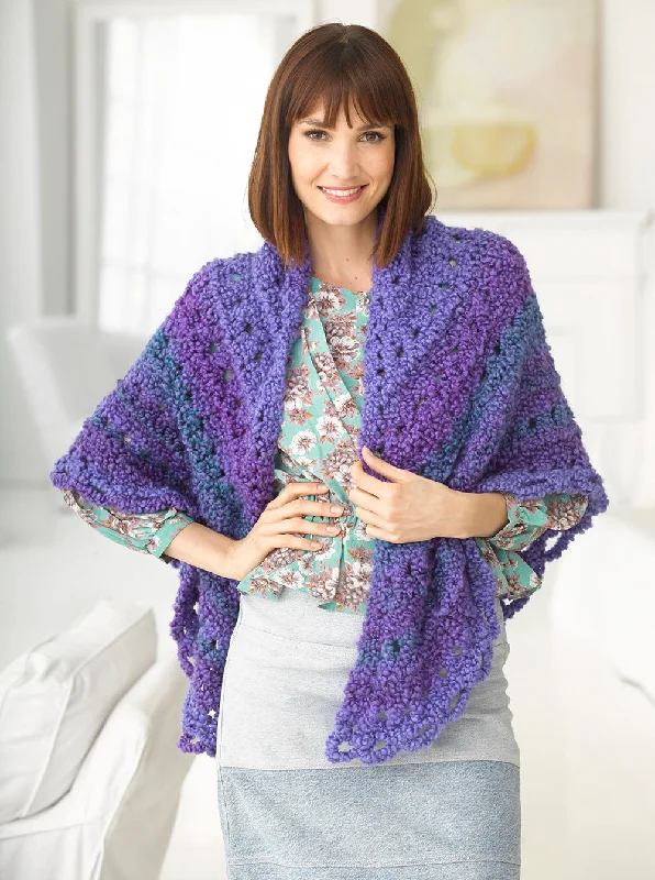 Tea In The Parlor Shawl (Knit-Crochet) Stylish Cashmere Shawl Cape