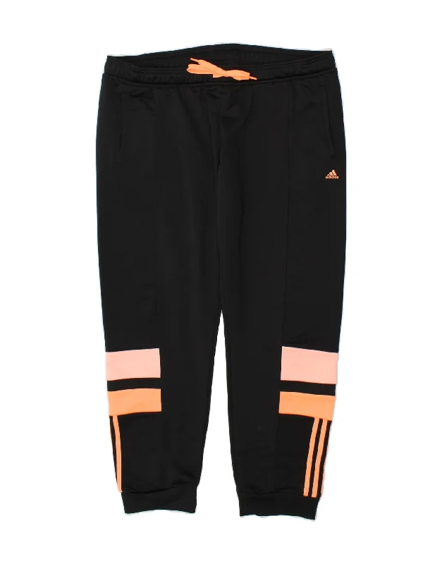ADIDAS Womens Climalite Tracksuit Trousers Joggers UK 20/22 XL  Black Trousers Custom Made