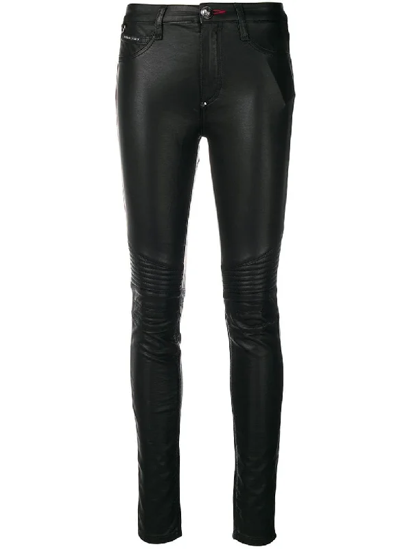 faux leather skinny trousers Trousers Silk Elegant