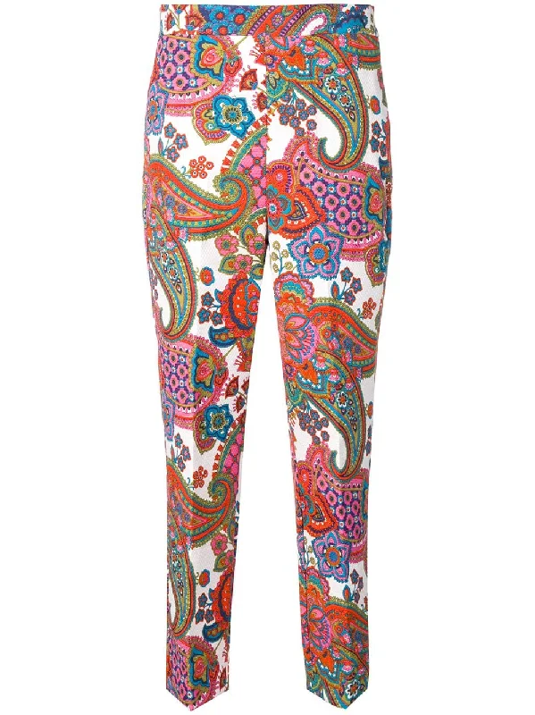 printed tailored trousers Trousers luxurious high-end