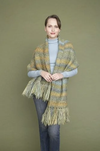 Comfort Shawl (Knit) Soft Cotton Shawl Poncho