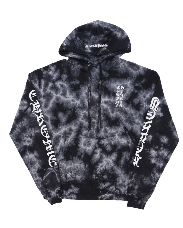 Tie Dye Horseshoe Logo Hoodie Hoodie with Back Slit Movement Comfort