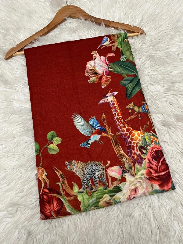 MD018 - Wool Printed Shawl Cozy Chunky Knit Shawl