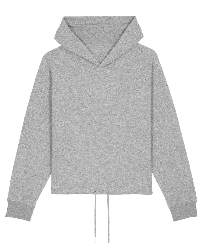 Heather Grey - Women's Stella Bower cropped hoodie  (STSW132) Hoodie with Zipper Versatile Modern