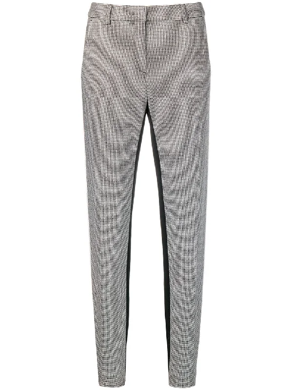 checked slim-fit trousers Trousers Travel Practical