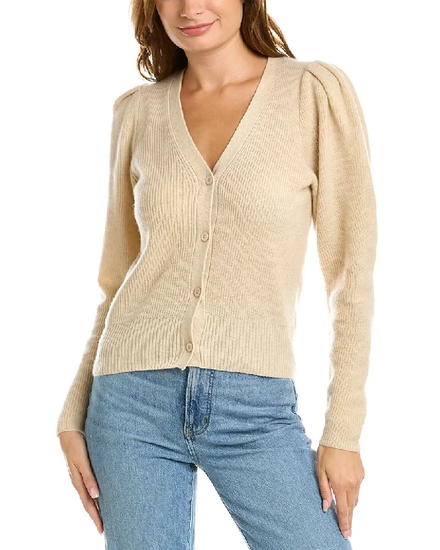 Design History Puff Sleeve Cashmere Sweater Elegant Classic Vintage