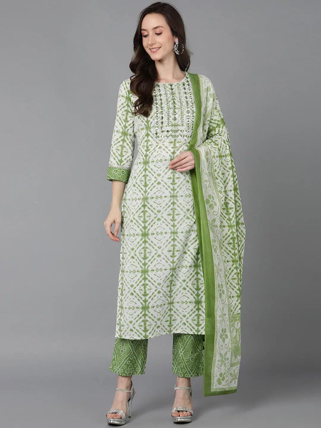 Ahika Women Cotton Dyed Kurta Trousers With Trousers Recommended Stylist