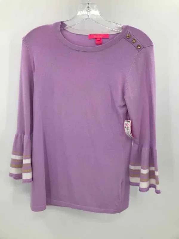 Pre-Owned Lilly Pulitzer Purple Size XS Sweater Striped Floral Plaid